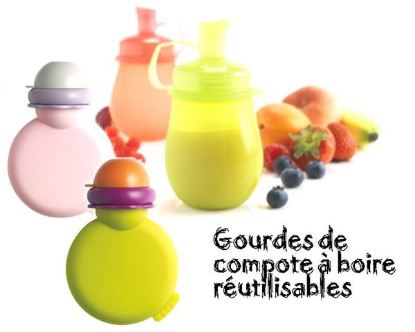 Gourdes réutilisables pour compotes à boire de bébé Gourdes réutilisables pour compotes à boire de bébé